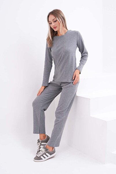 ŞİMAL Women's Embroidered Camisole Two-Piece Set 255012 -