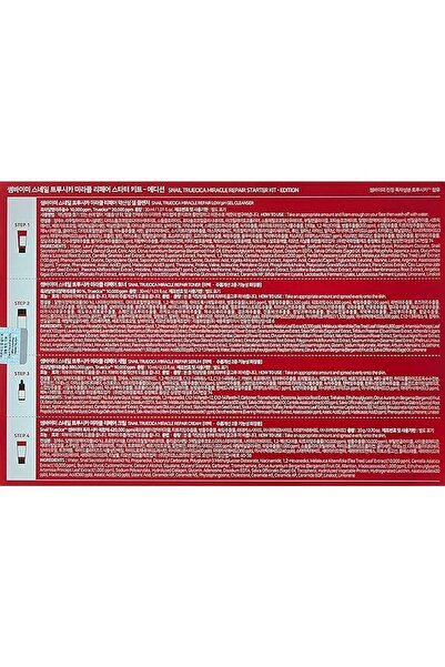 Some By Mi Korean Snail Truecica Miracle Repair Starter Kit - Toner + Serum + Gel Cleanser + Cream