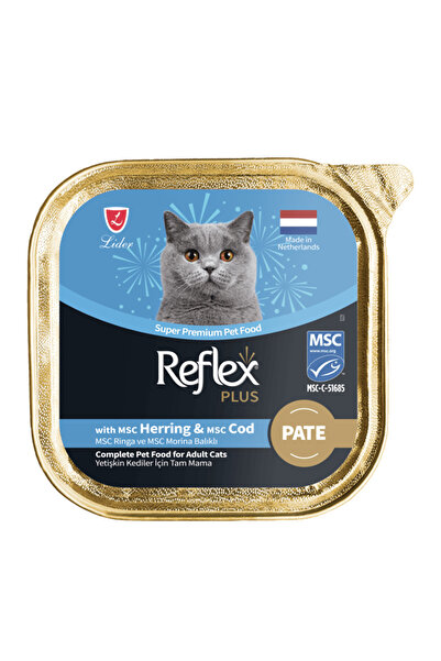 Reflex Plus Ezme Ringa ve Morina Balıklı Yetişkin Kedi Yaş Maması 85gr