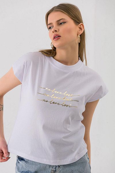 ŞİMAL Дамска тениска с фолиен печат - 250036