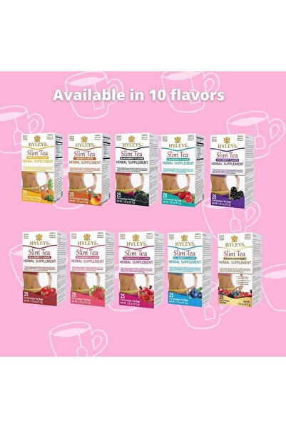 HYLEYS Slim Tea Goji Berry - Weight Loss Herbal Detox - 25 Tea Bags (1 Pack)