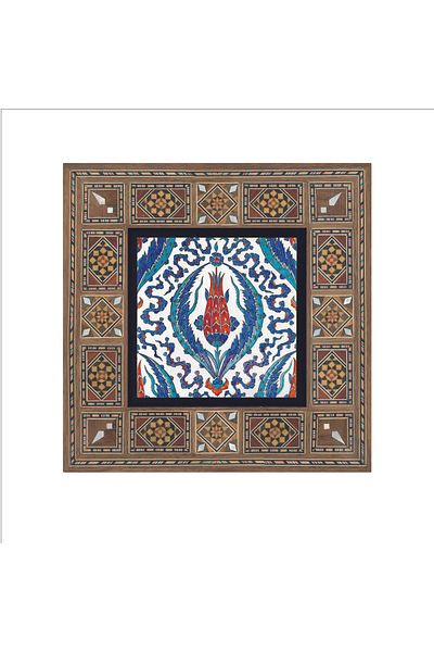 Sadrazam Masă MDF imprimată cu model de faianță pentru moschee Rustempaşa 20x20 Kd-34