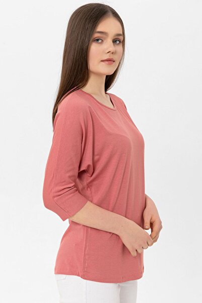 ŞİMAL Μπλούζα με αγκώνα με λαιμόκοψη 250017 -