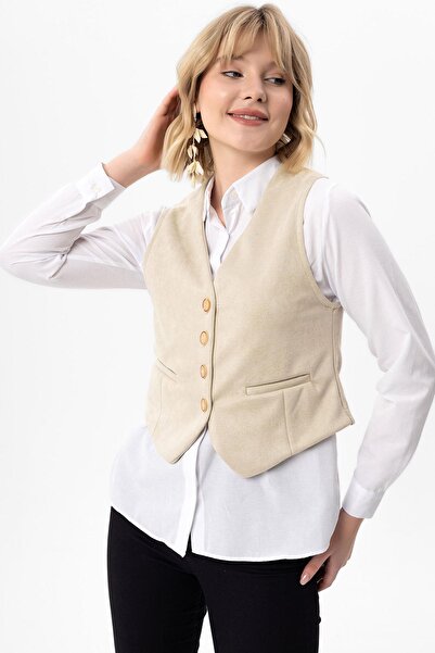 ŞİMAL Kadın Süet Yelek 255064 -