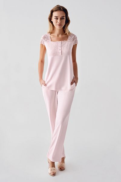 PERİN 320- 3-Piece Combed Nightgown Set