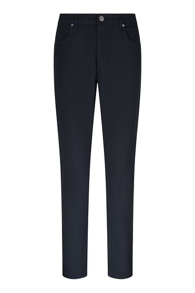 Hatemoğlu Παντελόνι από βαμβακερό καμβά Navy Blue Regular Fit με 5 τσέπες