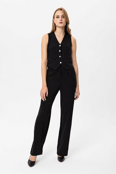 ŞİMAL Striped Vest and Trousers Set - Women245078