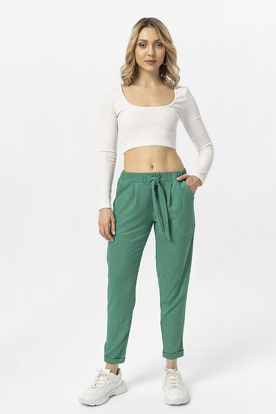ŞİMAL Women's Double Leg Pocketed Linen Trousers 250042   -