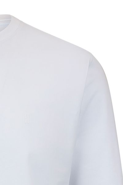 Hatemoğlu White Regular Fit Crew Neck Cotton Sweatshirt