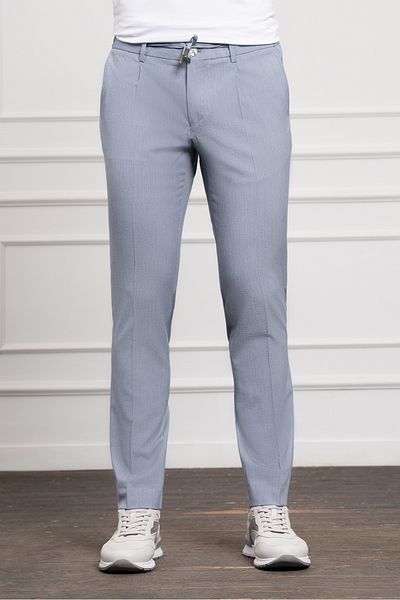 Morven Men's Blue Polyviscon Trend Drawstring Jogger Slim Fit Slim Fit Sports Pants