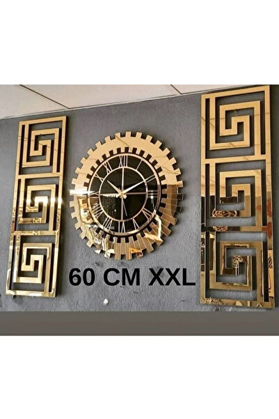 EYKA STORE XXL Büyük Boy Dekoratif Duvar Saati 3 lü Set