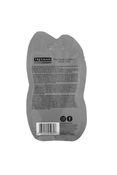 Feeling Legendary Freeman Pore Clearing Peel Off Gel Face Mask With Volcanic Ash Tube for Men, 0.5 Oz