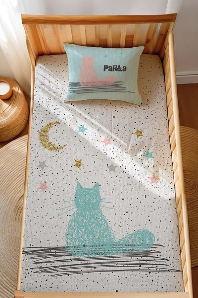Homamia Jacquard 100% Cotton Cat, Montessori Pike Set
