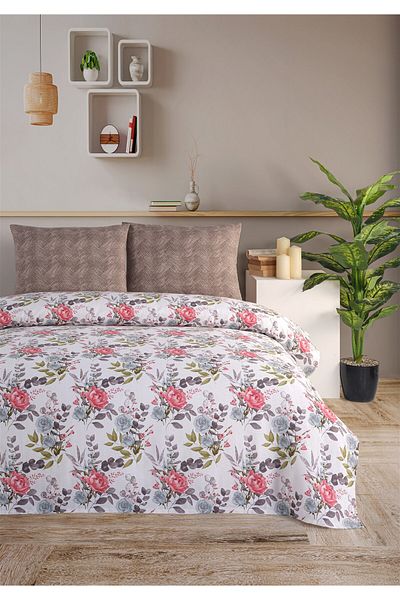 Evim Soren Double Pike Set 200X230 cm - Opening Blue Pink