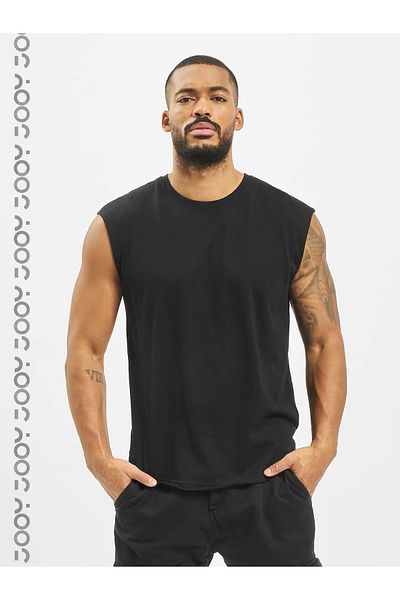 Jooy Tricou negru pentru antrenament pentru bărbați, din bumbac, fără mâneci