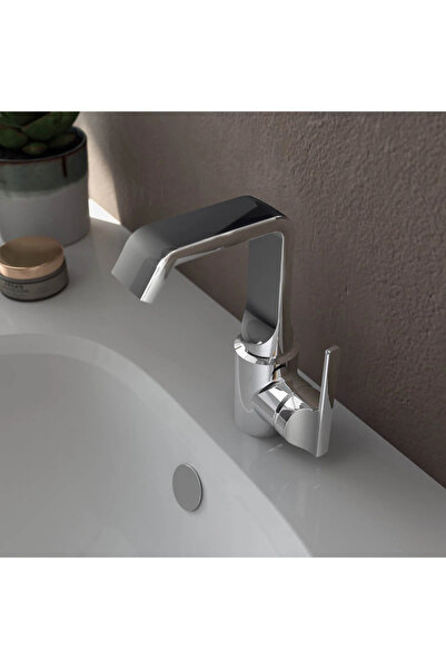 VitrA Bathroom sink mixer with side handle, chrome