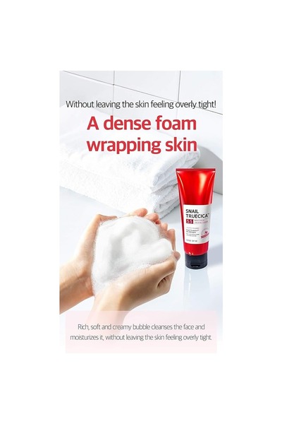 Some By Mi Korean Snail Truecica Miracle Repair Low Ph Gel Cleanser - Made From Snail Mucin - 100Ml