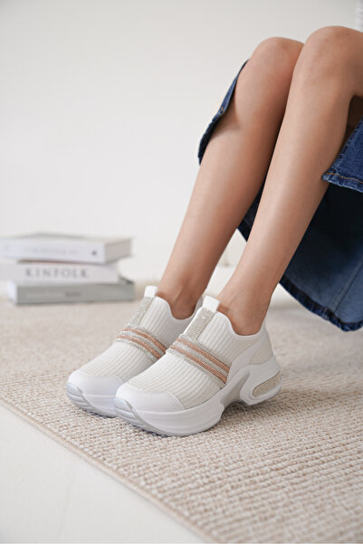 Cananın Pabuçları Mdn 308 Knitwear Sports Shoes with Stones