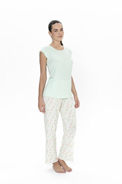 U.S. Polo Assn. Costum de pijama pentru femei cu gât rotund, licențiat New Season