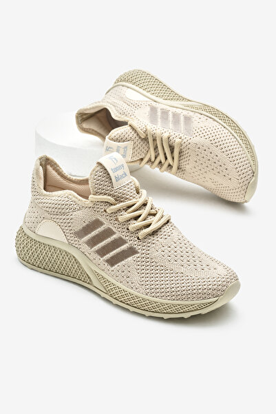 Tonny Black Unisex béžová Poly Sole Šněrovací úpletová sportovní obuv