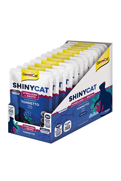 Gimcat Shinycat Pouch Ton Balığı Kısırlaştırılmış kediler için 70grx12ad