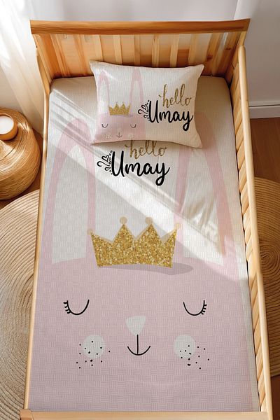 Homamia Cotton Collar Montessori Pique Set Rabbit and Pink
