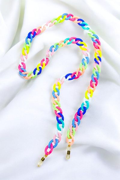 PETEK AKSESUAR Acrylic Eyeglasses Chain Neon
