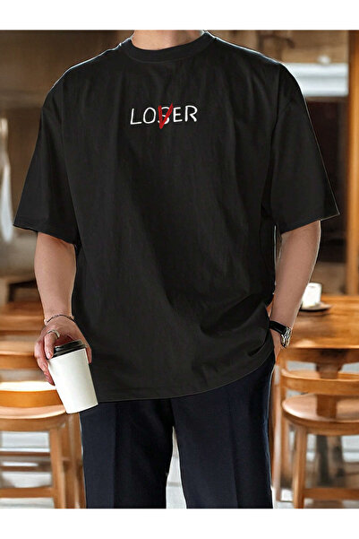 De Carte Love X Lose Printed Unisex Oversize Crew Neck Seasonal T-Shirt