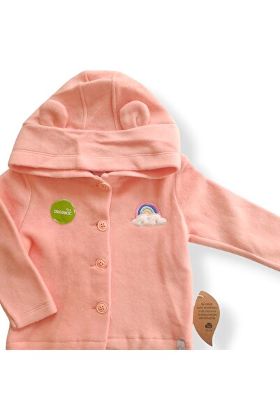 Kirpi Baby & Kids Hedgehog Hooded Rainbow Embroidered Cardigan