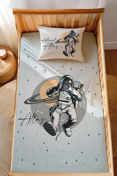 Homamia Astronaut Motif 100% Cotton Montessori Pique Set