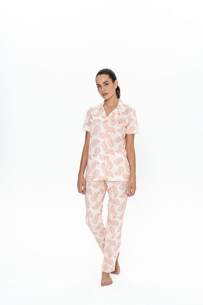 U.S. Polo Assn. Licensed New Season Women's Full Length Collar Pajama Set
