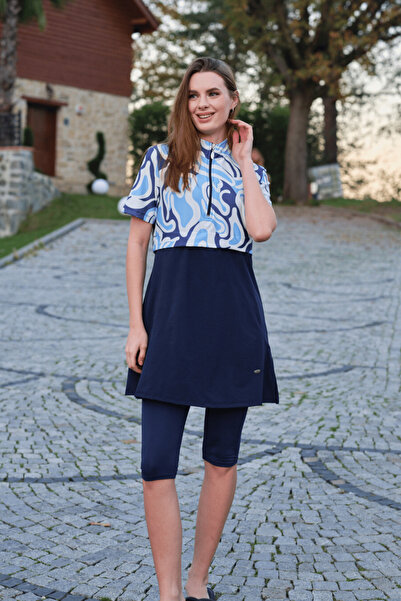 İYİBU طقم ملابس سباحة رياضي نصف مغلق للنساء من Tesmay مكون من 3 قطع - سريع ال...