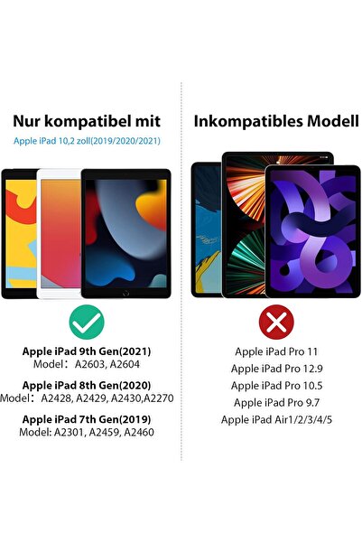 Cisteen Nillkin Klavyeli iPad kılıfı,9./8./7.nesil 10,2 inç trackpad konnektör 2019/2020/2021kablosuz QWERTY