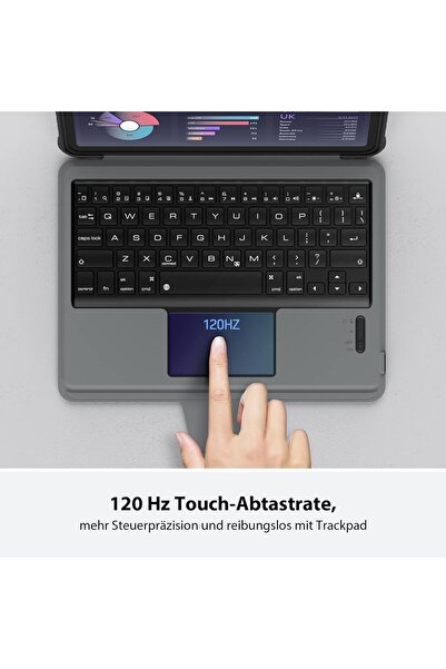 Cisteen Nillkin Klavyeli iPad kılıfı,9./8./7.nesil 10,2 inç trackpad konnektör 2019/2020/2021kablosuz QWERTY