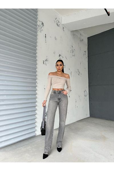 Zeo Basic Straight Pipe Leg Gray Jean
