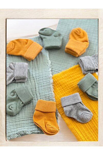 BETSY STUDIO Set of 3 100% Cotton Baby Socks