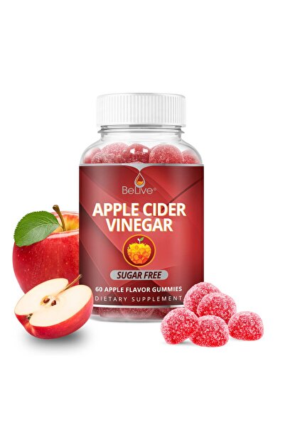 Belive Apple Cider Vinegar Gummies - Sugar-Free, Vegan, Keto, Non-GMO, Gluten-Free | 60 Ct