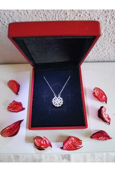 JUPİTER HOME ışıklı Kutuda Açılıp Kapanan Mıknatıslı Yonca Çelik Kolye 14 Şub...