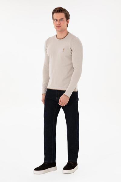 U.S. Polo Assn. Férfi Stone Melange pulóver