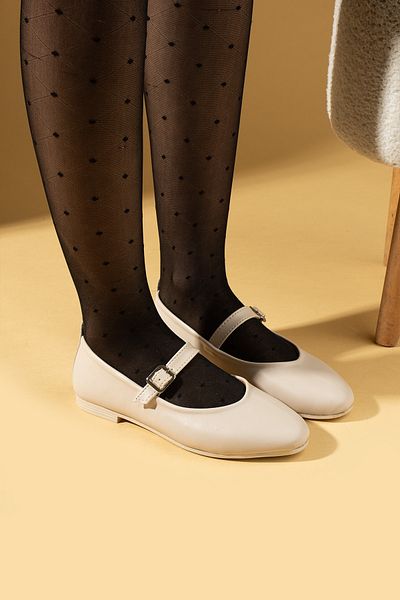 Ege's Shoes Women's Ballerinas Beige Banded Lightweight Comfortable Sole Stylish Casual Shoes
