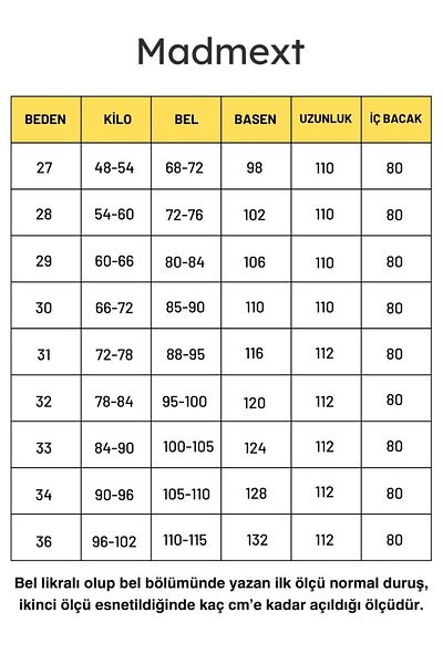 Madmext Pantaloni de jeans pentru femei din lycra cu talie înaltă afumată MG2271