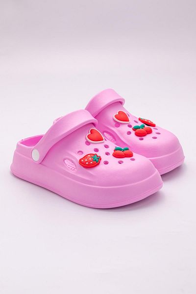 The Red Kids Size 30-35 Mixed Figure Non-Slip Sole Slippers Pink Color