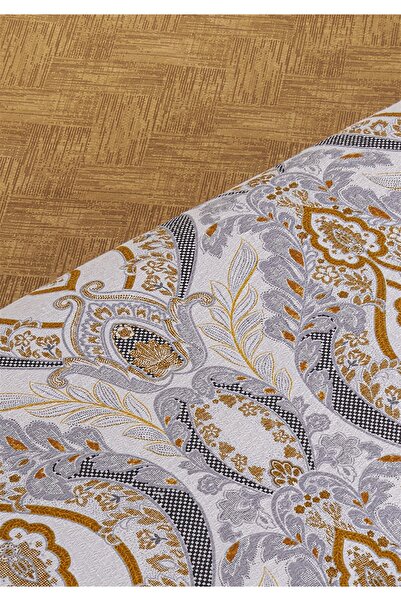 Evim Soren Double Pique Set 200X230 cm Morella Mustard Light Gray