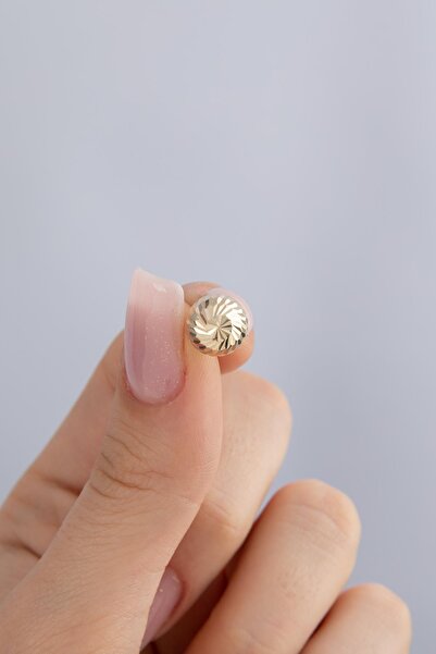 Fiyonk Kuyumculuk 14 Ayar Altın Işıltılı Top Kolye Ucu