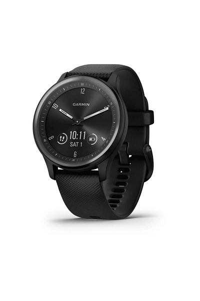 Garmin vívomove Sport - 40mm - Black Case and Silicone Band with Slate Accents