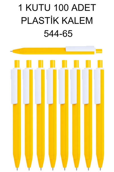 KALE PROMOSYON Plastik Tükenmez kalem 100 adet Basmalı  Tükenmez kalem okul iş ofis Tükenmez Kalem