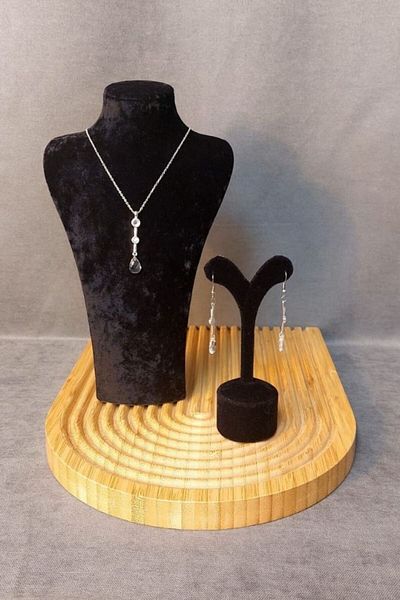 Uretti - Tuğba 9352 6923 Drop Stone Model Jewelry Set