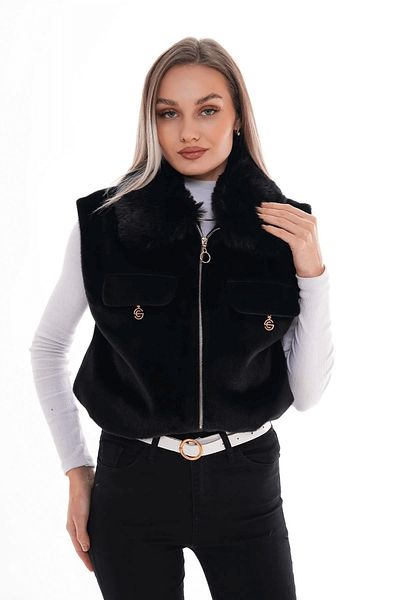 İKLİM LİFE Collar Fur Short Vest