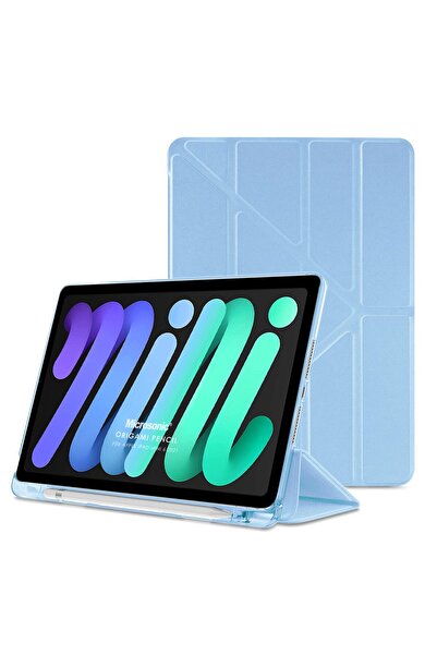 Microsonic Apple iPad Mini 7 Kılıf (A2993-A2995) Origami Pencil Mavi