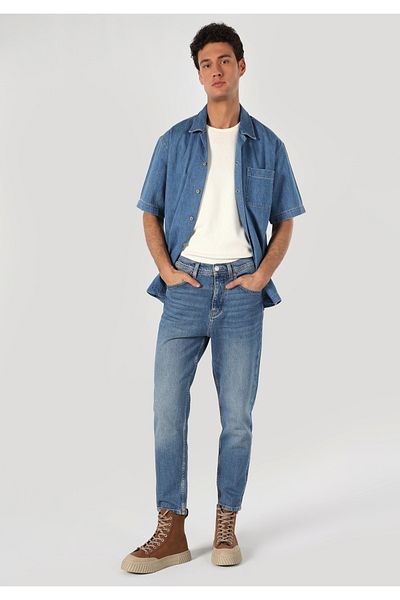 Colin's 058 Pantaloni de jeans albaștri pentru bărbați - Otto Loose Tapered Fit Drop Crotch Cl 1062423